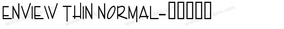 Enview Thin Normal字体转换